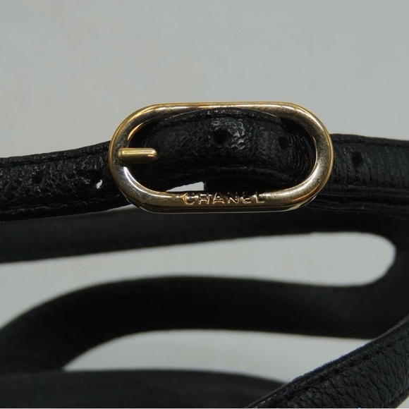 Chanel Black CC Goatskin Cap Toe Low Pumps 38.5 - Picture 2 of 10